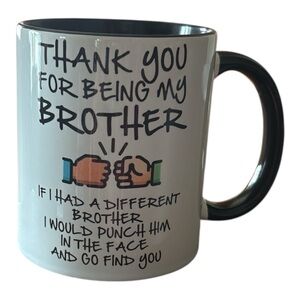 Source Unknown Black and White Brother Mug